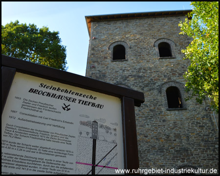 Förderturm der Zeche Brockhauser Tiefbau in Bochum