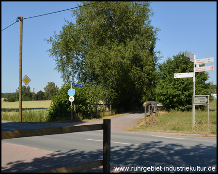 Max-von-der-Grün-Weg an der Mühlhauser Straße, etwa Halbzeit