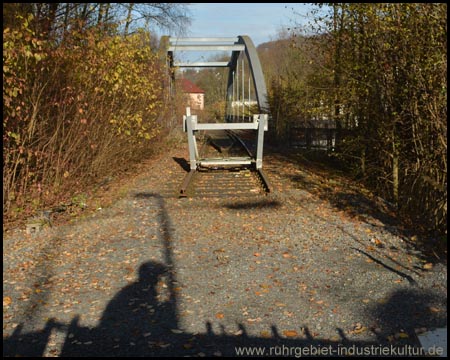 Streckenende vom Bahnhof Menden (Sauerland) Startpunkt des Radwegs nach Hemer