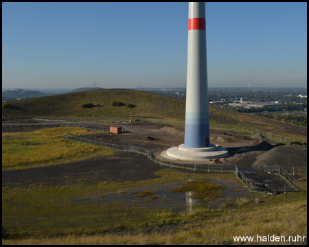 Baustelle des Windrades im Herbst 2021