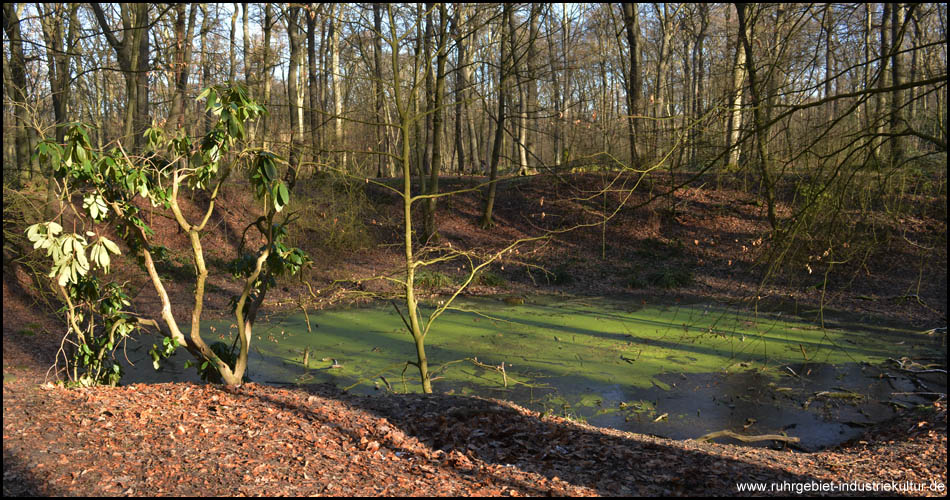 Blauer See in einem alten Steinbruch