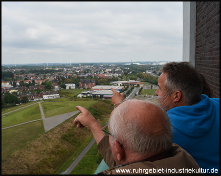 Aussicht vom Balkon auf das ehemalige Zechengelände