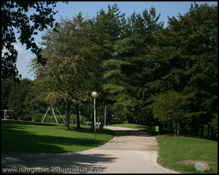 Spielplatz und viele Bäume im Revierpark Wischlingen