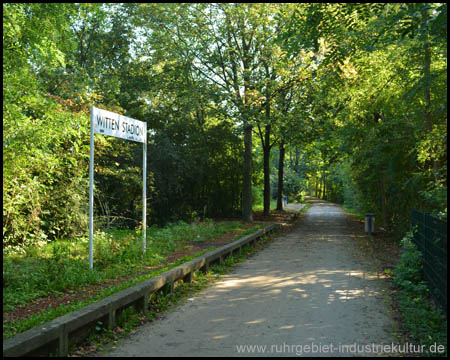 Haltepunkt Witten Stadion (Blick zurück)