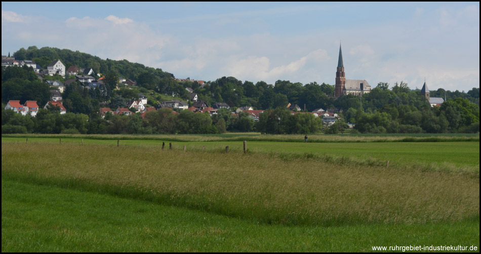 Blick über die Ruhrwiesen nach Fröndenberg (Abstecher ab Kläranlage Menden)