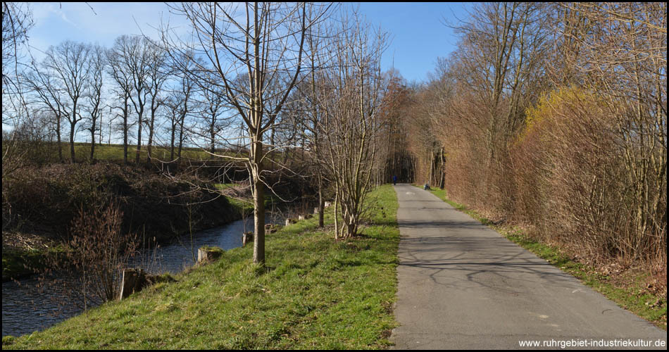 Die letzten Meter der Hönne kurz vor der Mündung in die Ruhr bei Fröndenberg