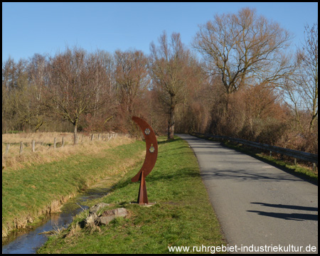 Planetenmodell Uranus an der Alternativstrecke entlang der Ruhr