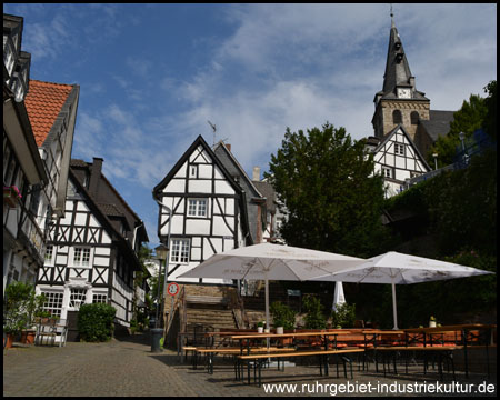Historische Altstadt von Kettwig mit der Kirchtreppe