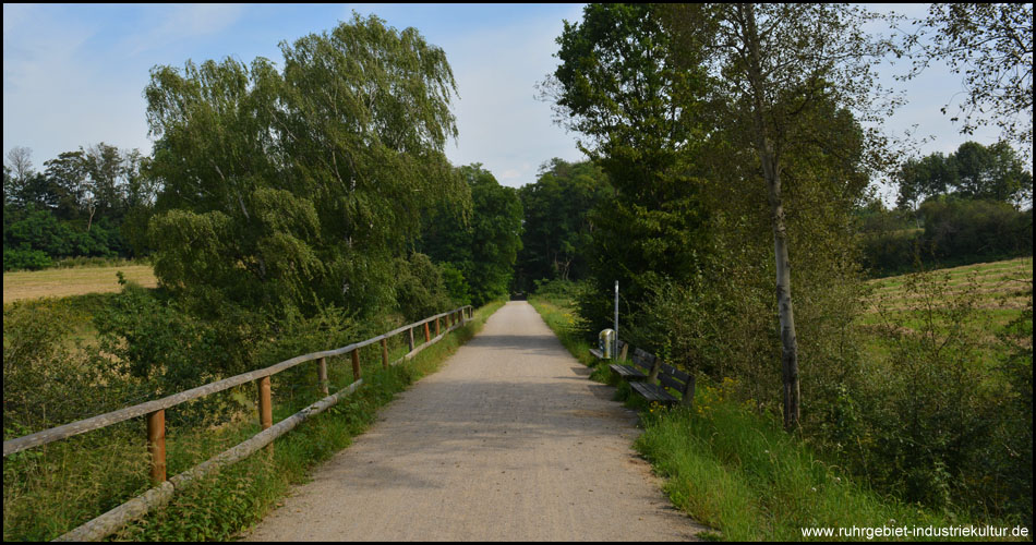 Bahntrassenradweg von Schee nach Silschede hinter Haßlinghausen, kurz vor dem ehemaligen Haltepunkt Hiddinghausen