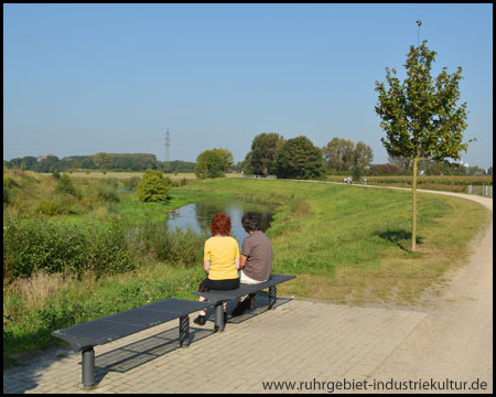 Rastplatz in der Sesekekurve mit Blick auf eine Insel