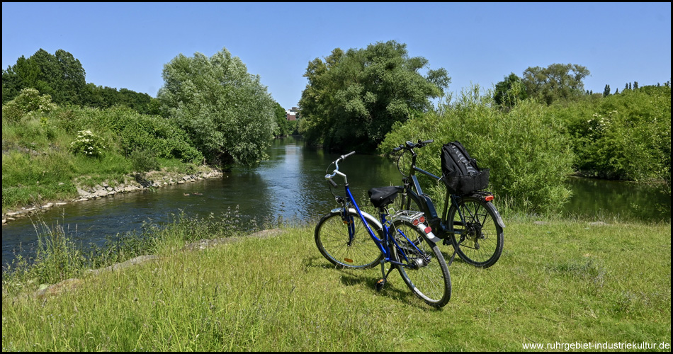 Mündung der Seseke in die Lippe bei Lünen