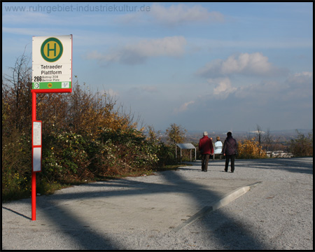 Der einzige Haldengipfel im Ruhrgebiet mit (ehem.) Linienverkehr