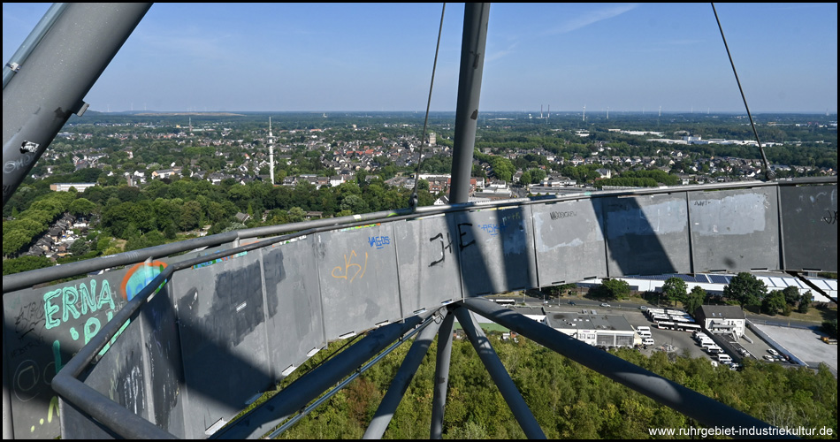 Oberste Aussichtsplattform im Tetraeder von Bottrop