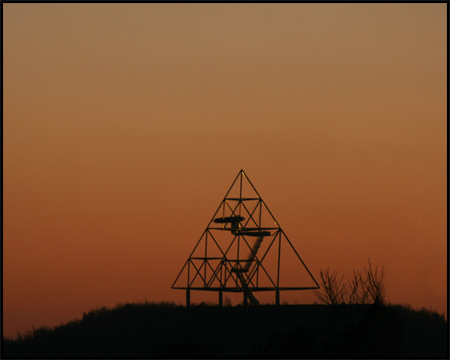 Sonnenaufgang am Tetraeder um 07.54 Uhr