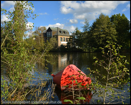 Blick von der Dohneinsel auf das Haus Ruhrnatur