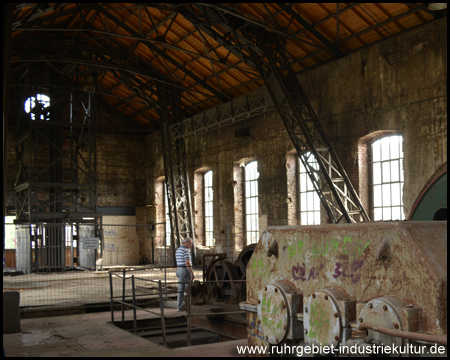 Gerüst des Tomson-Bocks in der Maschinenhalle