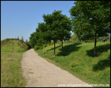 Bahntrassenradweg verlässt das Zechengelände