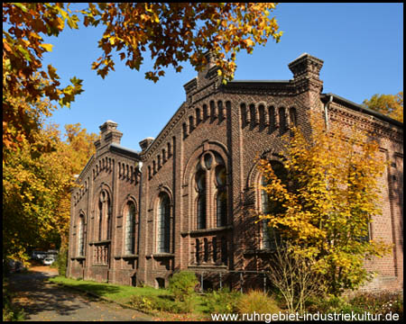 Werkstattgebäude der Zeche am Eingang