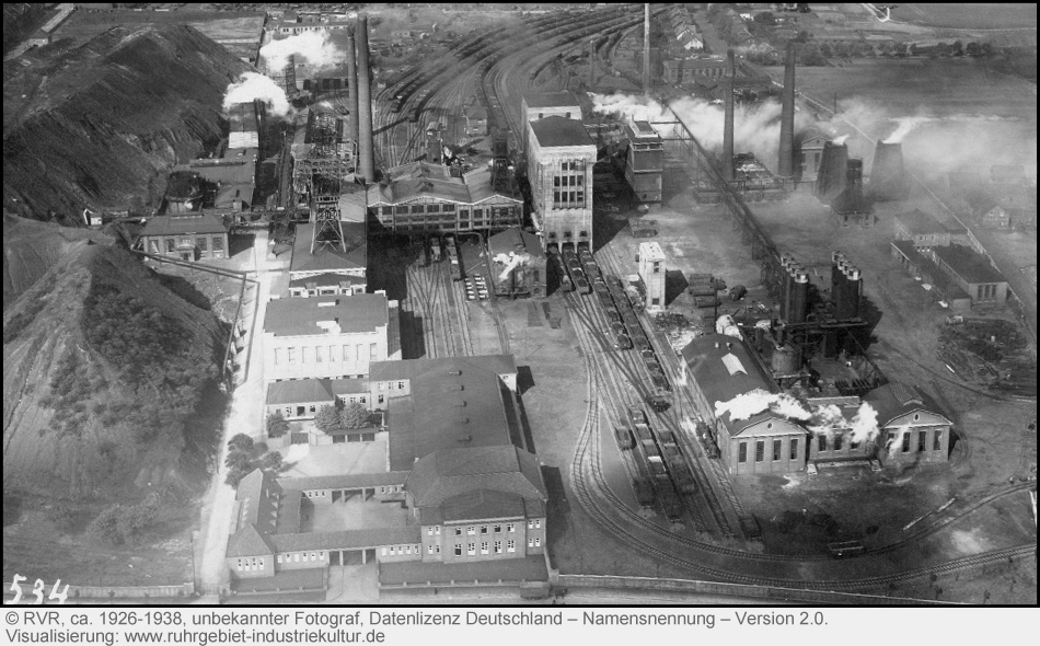 Historische Ansicht der Zeche Holland in Wattenscheid