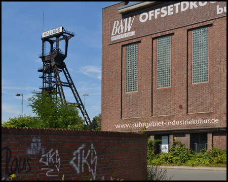 Zugang zum ehemaligen Zechengelände Holland in Wattenscheid