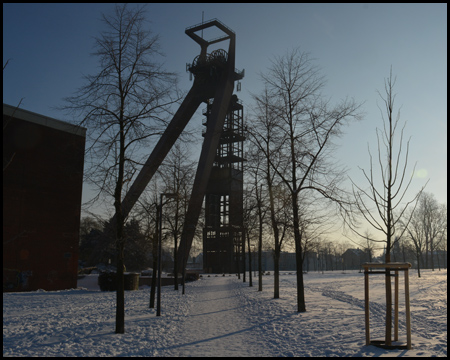 Stadtteilpark Hochlarmark im Schnee