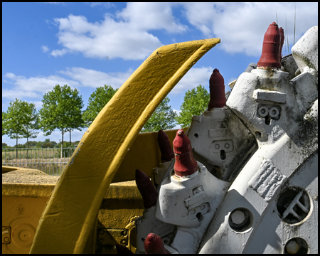 Eine große Bohrmaschine aus einem Bergwerk