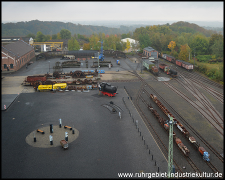 Aussicht auf den Zechenbahnhof