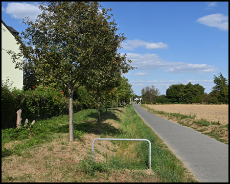 Radweg in einer Siedlung